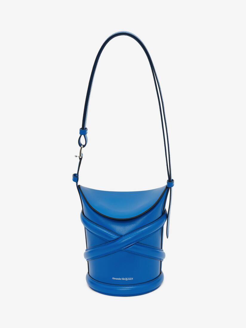 Bolsas De Hombro Alexander McQueen The Curve Mujer - Azules - Mexico 289-YNTUQI